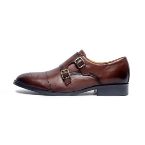 LOUIS STITCH Men's Italian Leather Double Monk